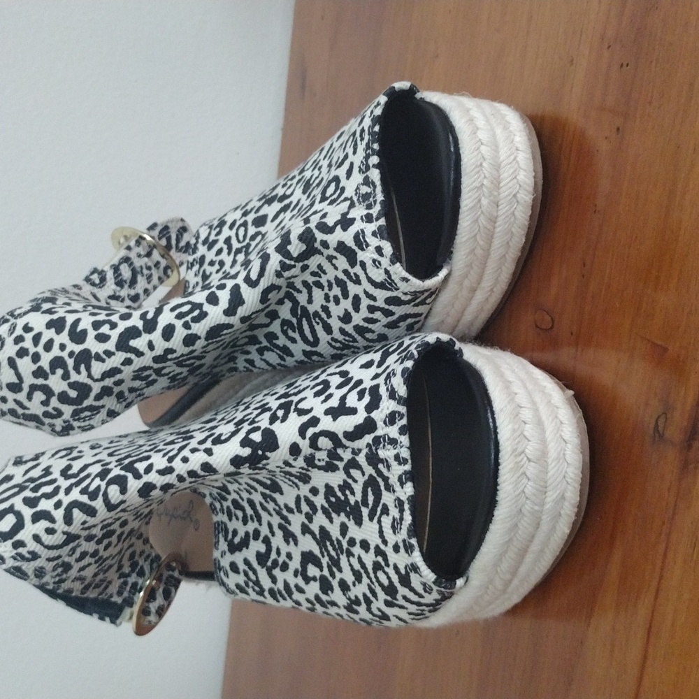 Qupid Canvas platform wedge Espadrilles